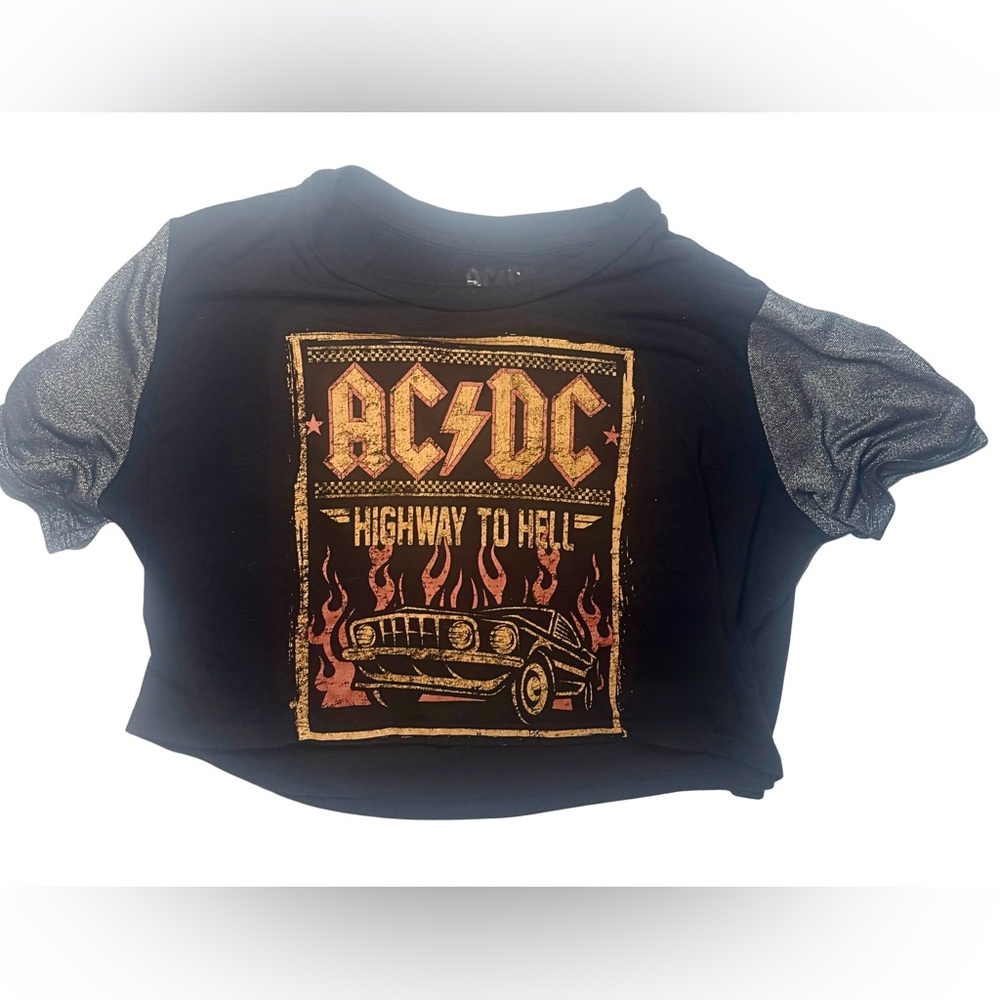 AC/DC Kids Black and Gold Graphic Tee